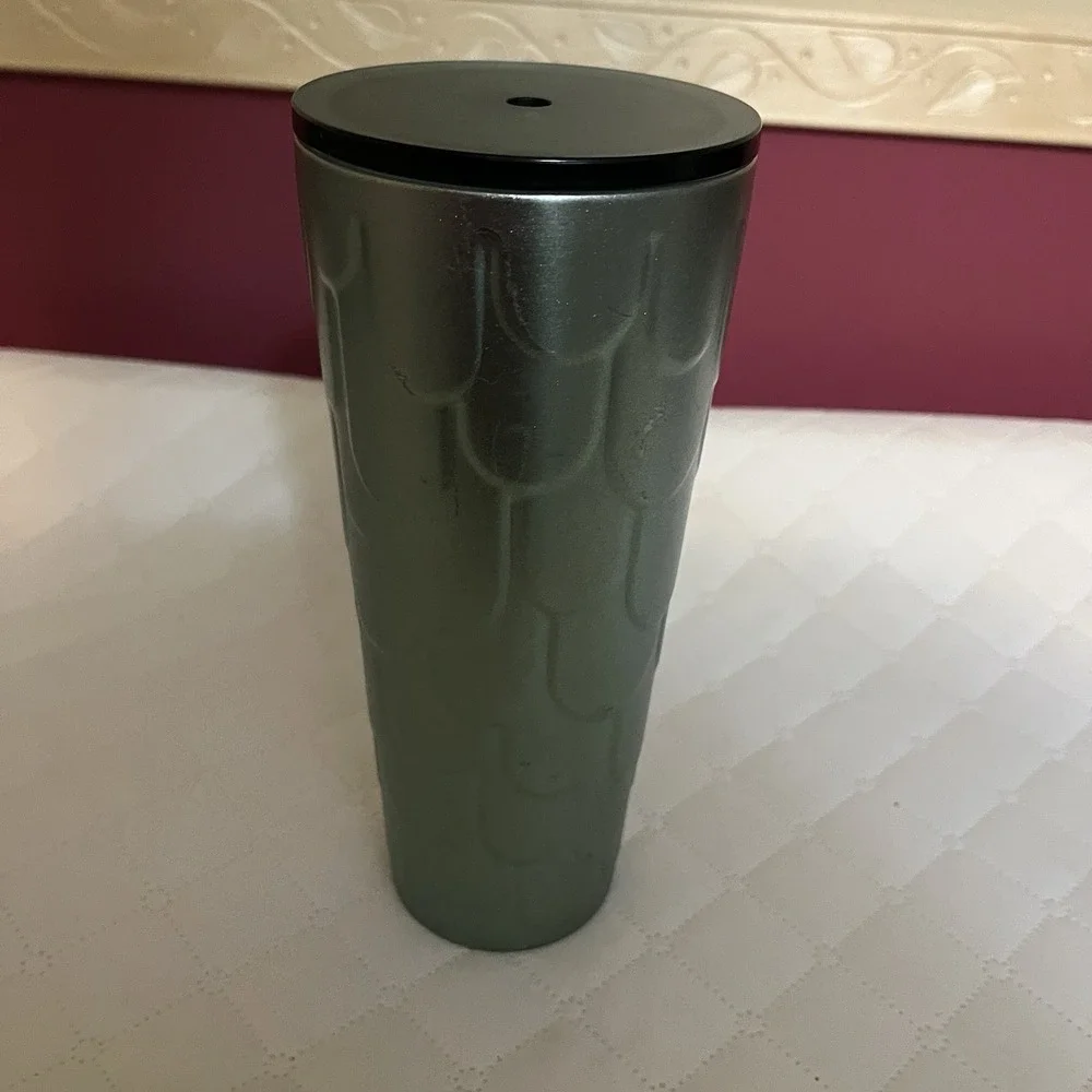 Starbucks Tumbler 2022 Mermaid Scales Green Glitter‎ Textured 24oz